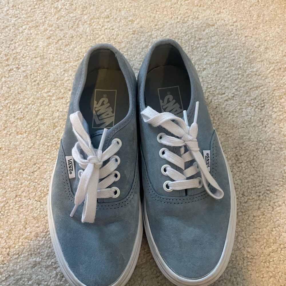 Vans Women's Blue Suede Casual Sneakers